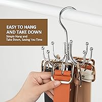 Vista 6 de ZEDODIER Percha para cinturón, organizador de cinturón para armario, mantiene los cinturones visibles y en buenas condiciones, soporte para colgar