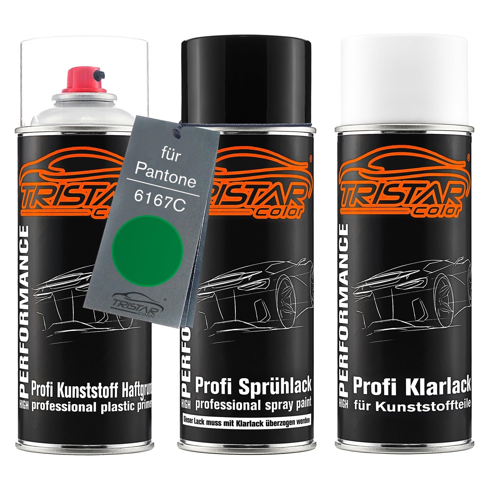 TRISTARcolor Lakier samochodowy w sprayu do plastiku do Pantone 6167C Green