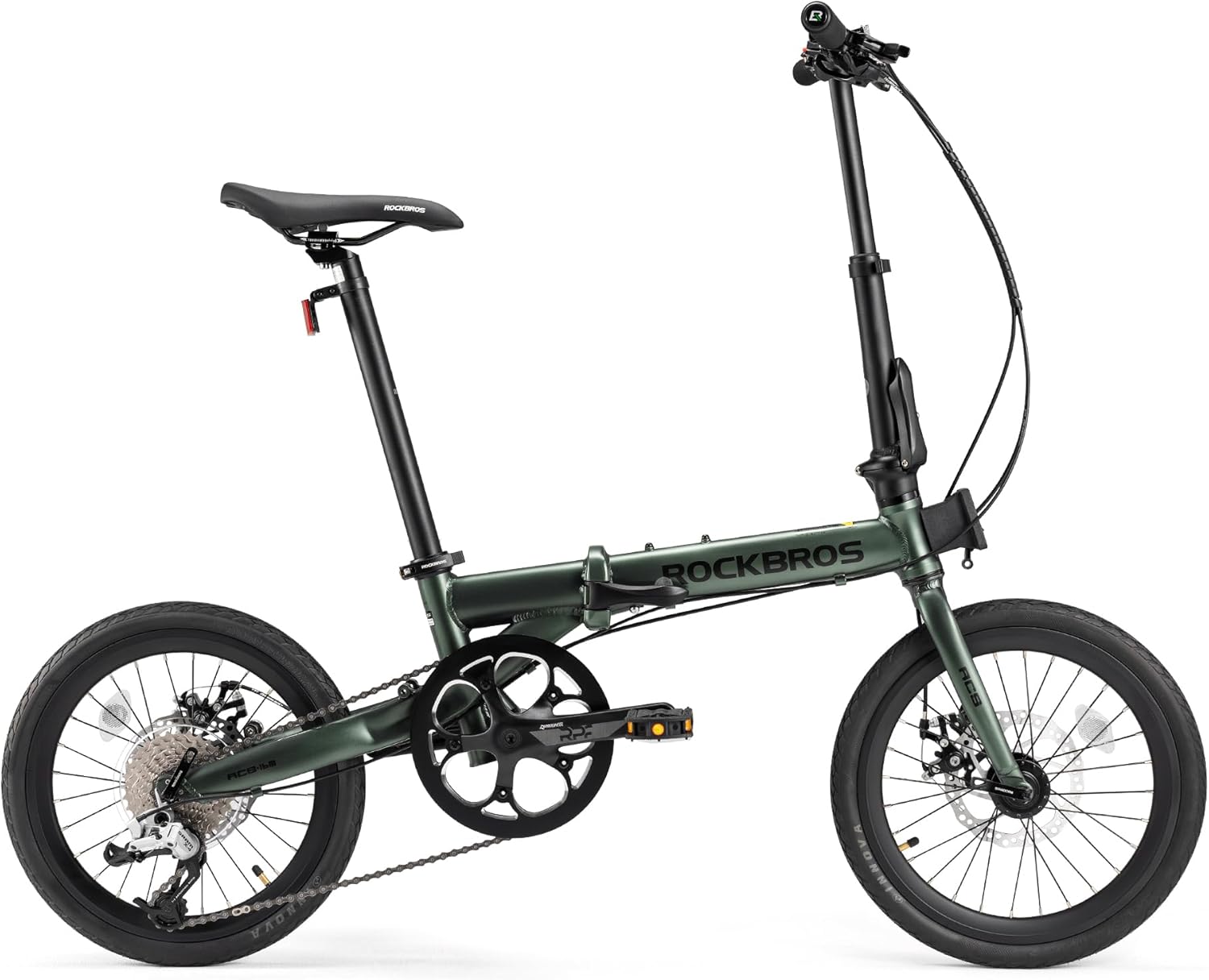送料込+ROCKBROS 折りたたみ自転車 自転車 折り畳み 16インチ 軽量 9段 