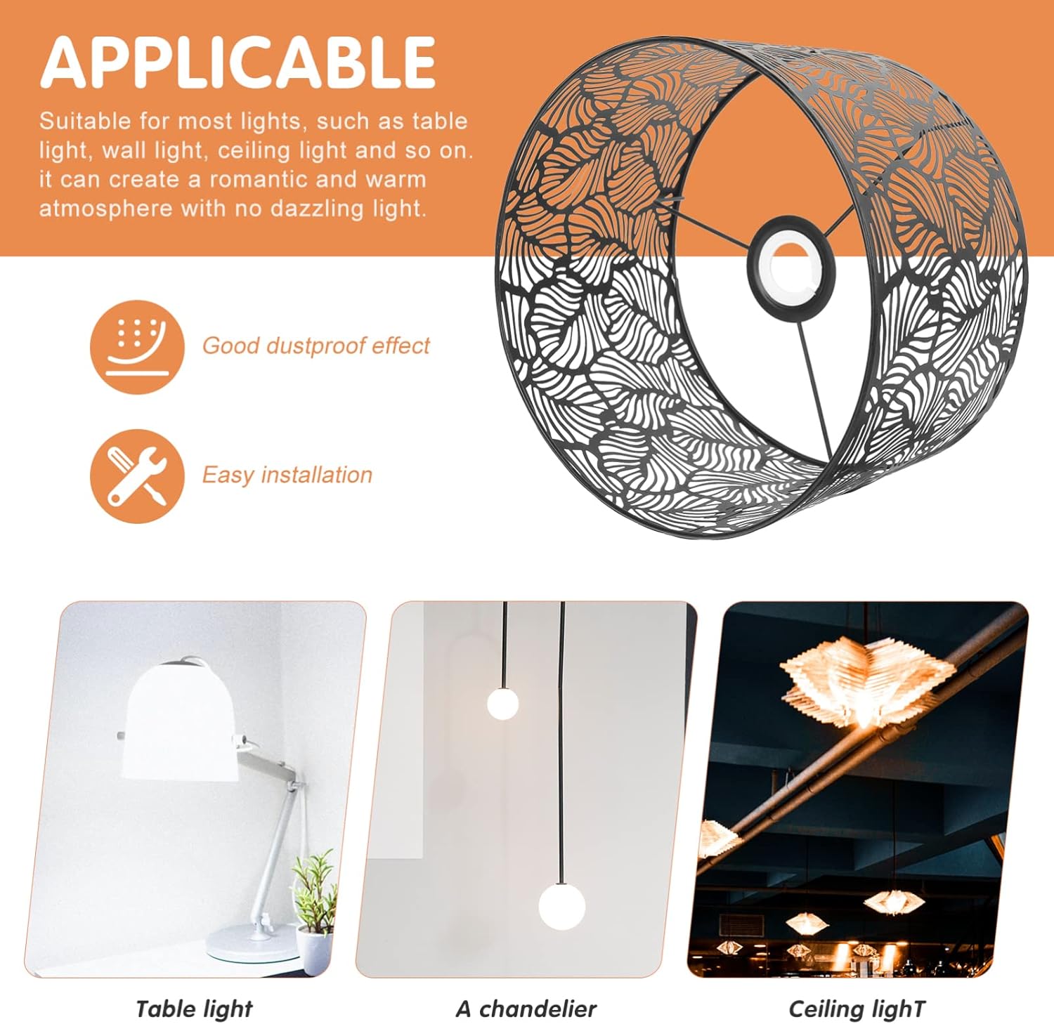 1pc Lampshade Lamp Decor Accessory Light Pendant Shade Table Light Shade Ceiling Light Shade Light Accessory