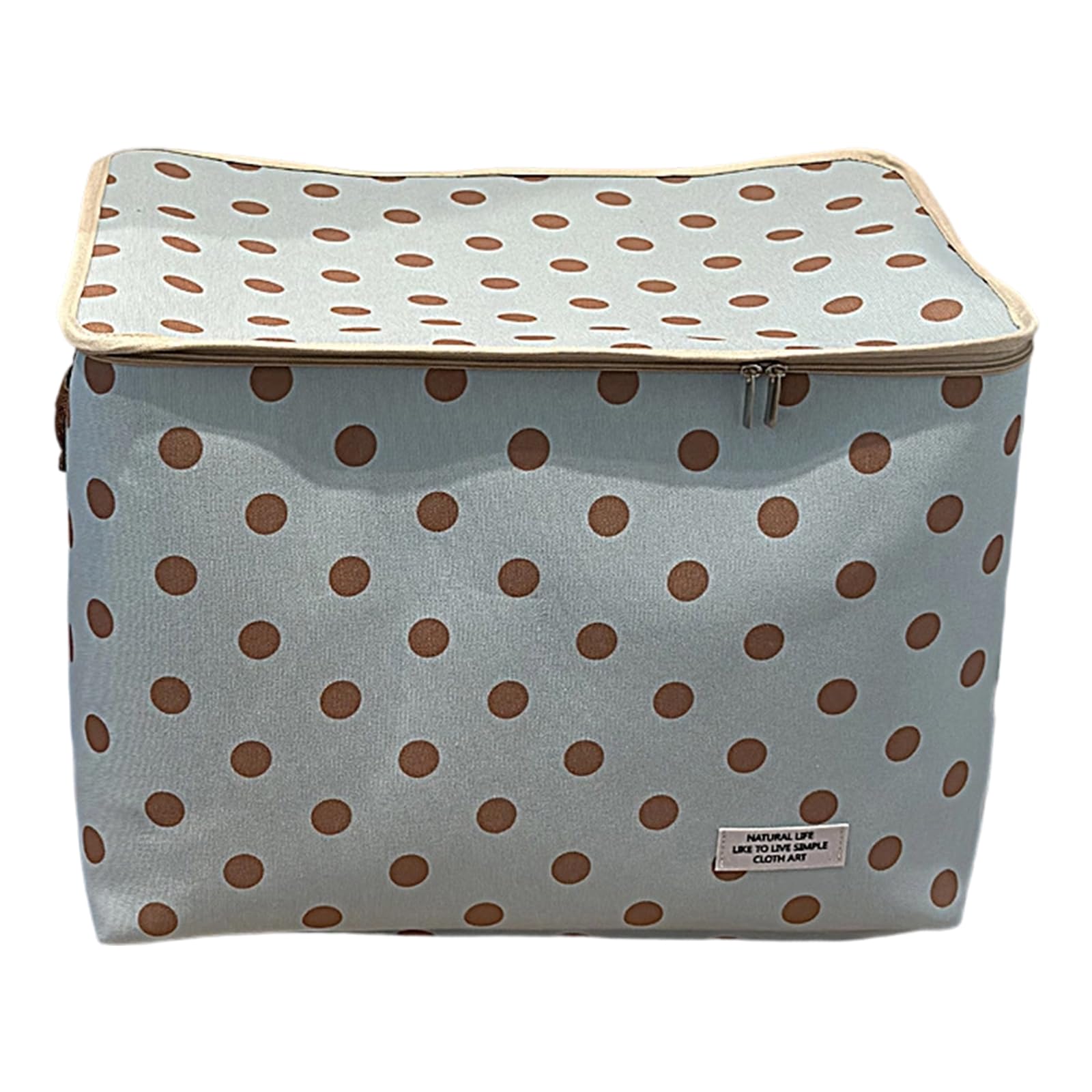 Shntig Home Storage Box with Fabric Shell, Covered Zip Lid, and Foldable Organizer Bin for Closet or Bedroom Storage Use Fabric Box Zippered Closet Organizers