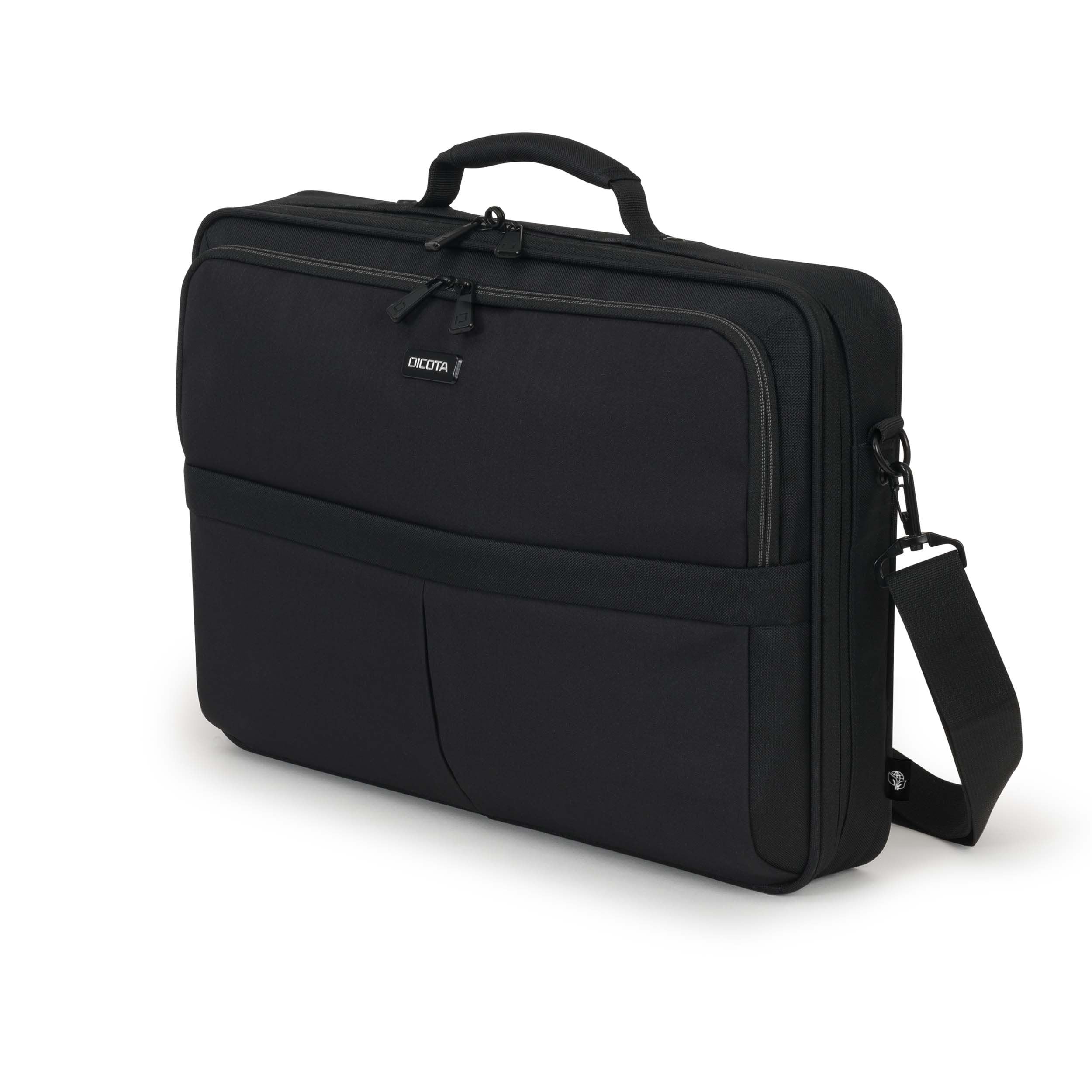 DICOTA Eco Multi SCALE 12”-14,1". Custodia con serratura per il trasporto di computer e tablet, custodia protettiva Eco per computer realizzata con materiali riciclati, colore nero