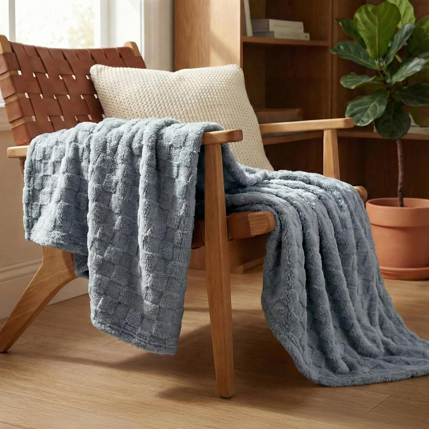 Americanflat Jacquard Fleece Throw Blanket 60x80