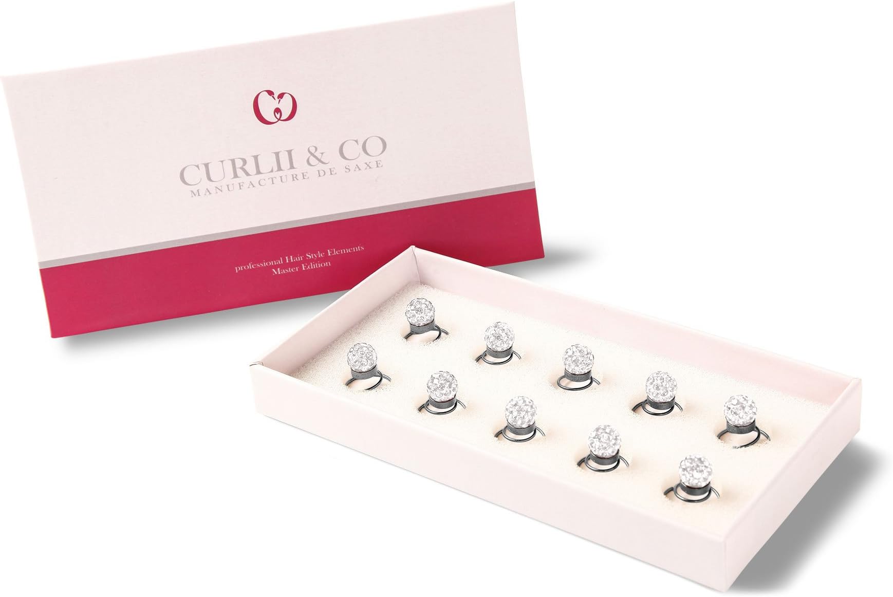 Curlii 10 Curlies Crystal Antique Silver Alloy Rhinestone (Pack of 10)