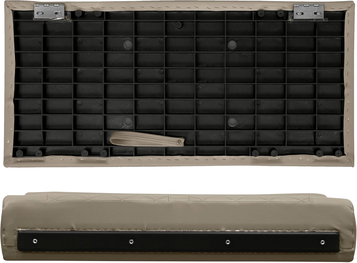 Wise DLX100-1900 DLX Series 37" Pontoon Bench Seat Cushion Set - Neutral/Meteor