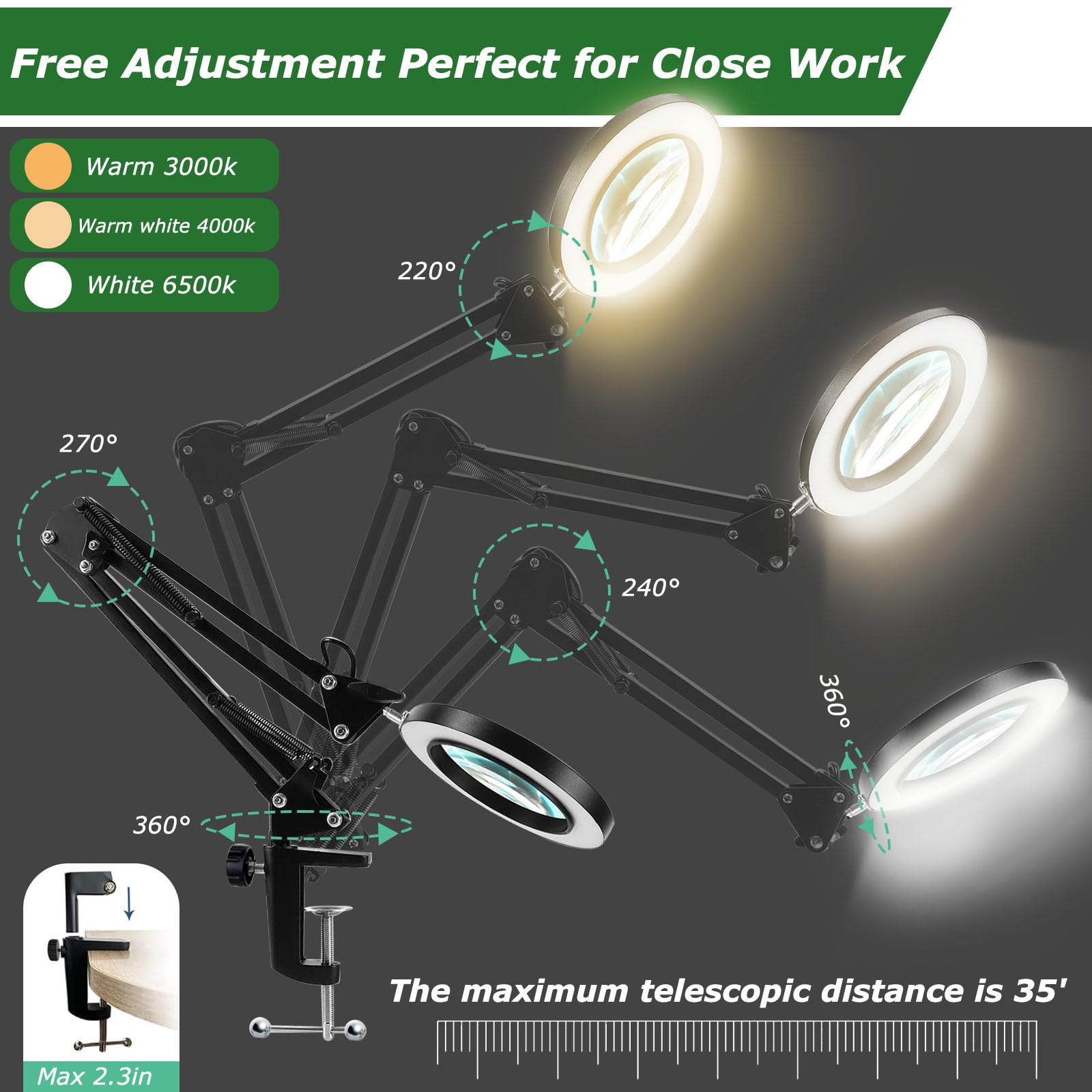 Saldatura terza mano, aiuto magnetico per saldatura, mano con 10 lenti di ingrandimento, stazione di saldatura con 4 colonne in PCB e 4 bracci flessibili, aiuto per saldatore, produttore di gioielli,