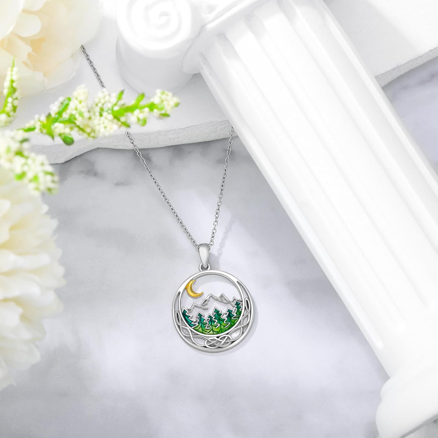 Mountain Necklace for Women - Sterling Silver Nature Mountain Jewelry - Hiking Gifts for Women Climbers and Nature Lovers - Image 3