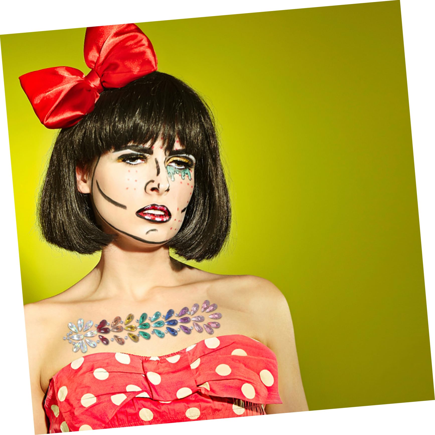 DOITOOL 15hojas Pegatinas De Joyas Faciales y Capilares Brillantes De Halloween De y Cosplay Autoadhesivas y Fáciles De Usar