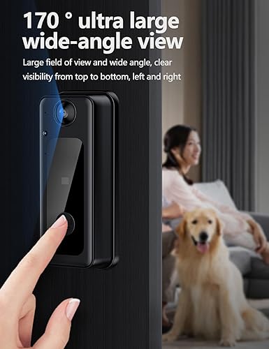 Miniatura 5 de Generic Timbre de video - Sistema de videoportero inteligente con monitor HD 1080P de 4.3 pulgadas, visión nocturna, ángulo de visión de 170 para