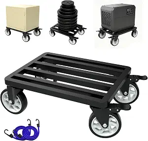 Stainless Steel Furniture Dolly, 2000lbs Capacity, Heavy Duty with Swivel Casters, 18 x 14 Inch Platform