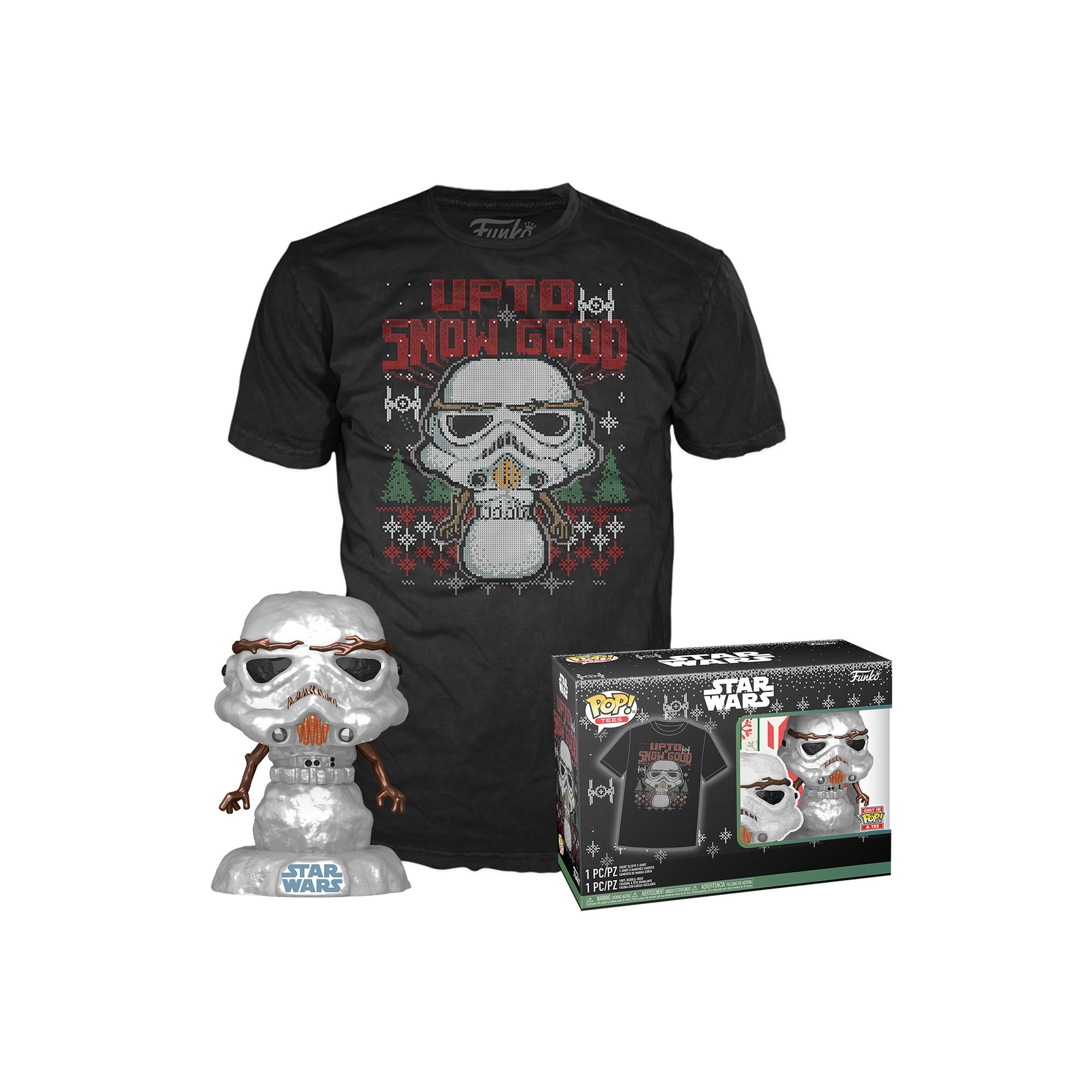Funko Pop!&Tee: Star Wars - Holiday Stormtrooper (Metallic) - 3XL