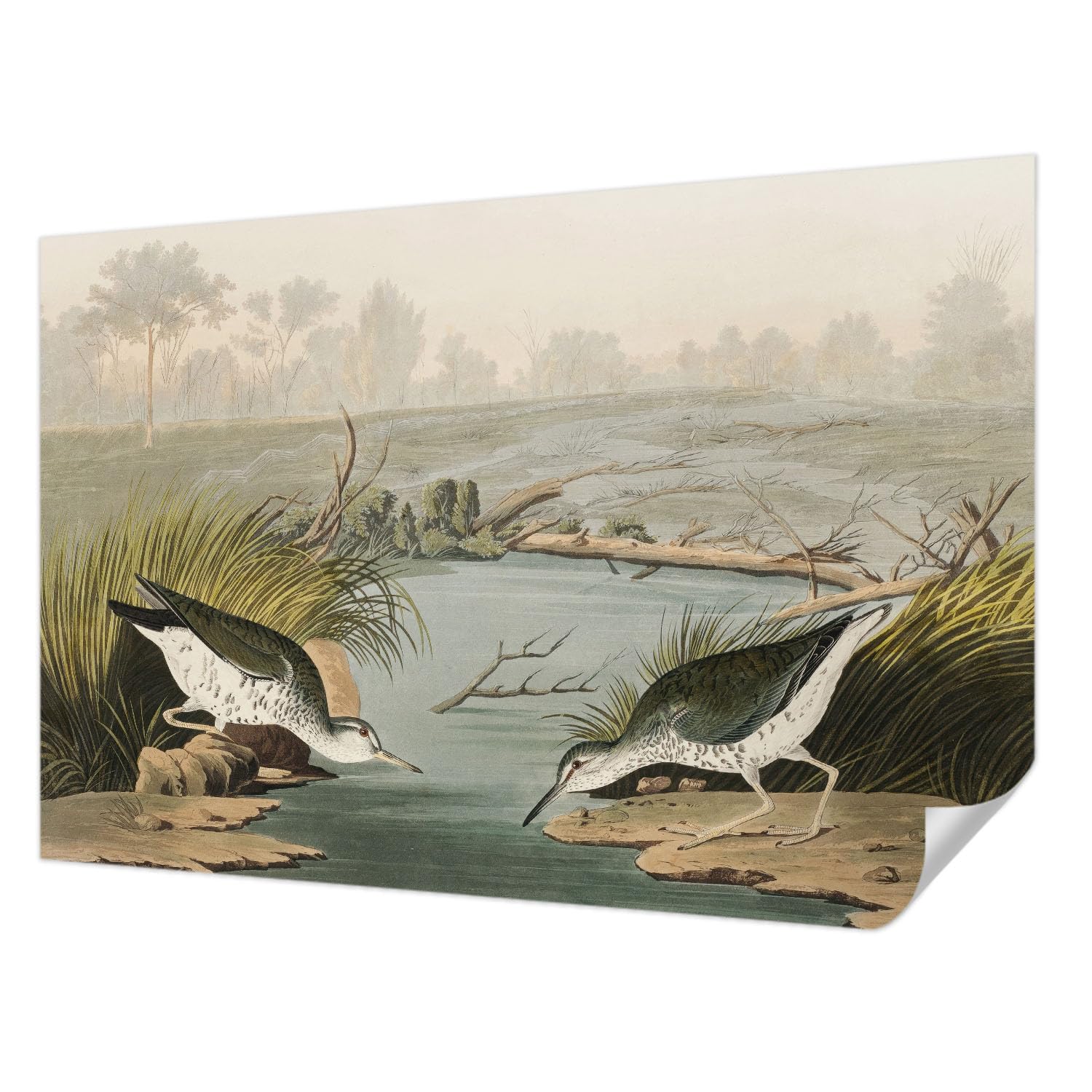 Papier peint adhésif paysage paisible pour chambre à coucher moderne
