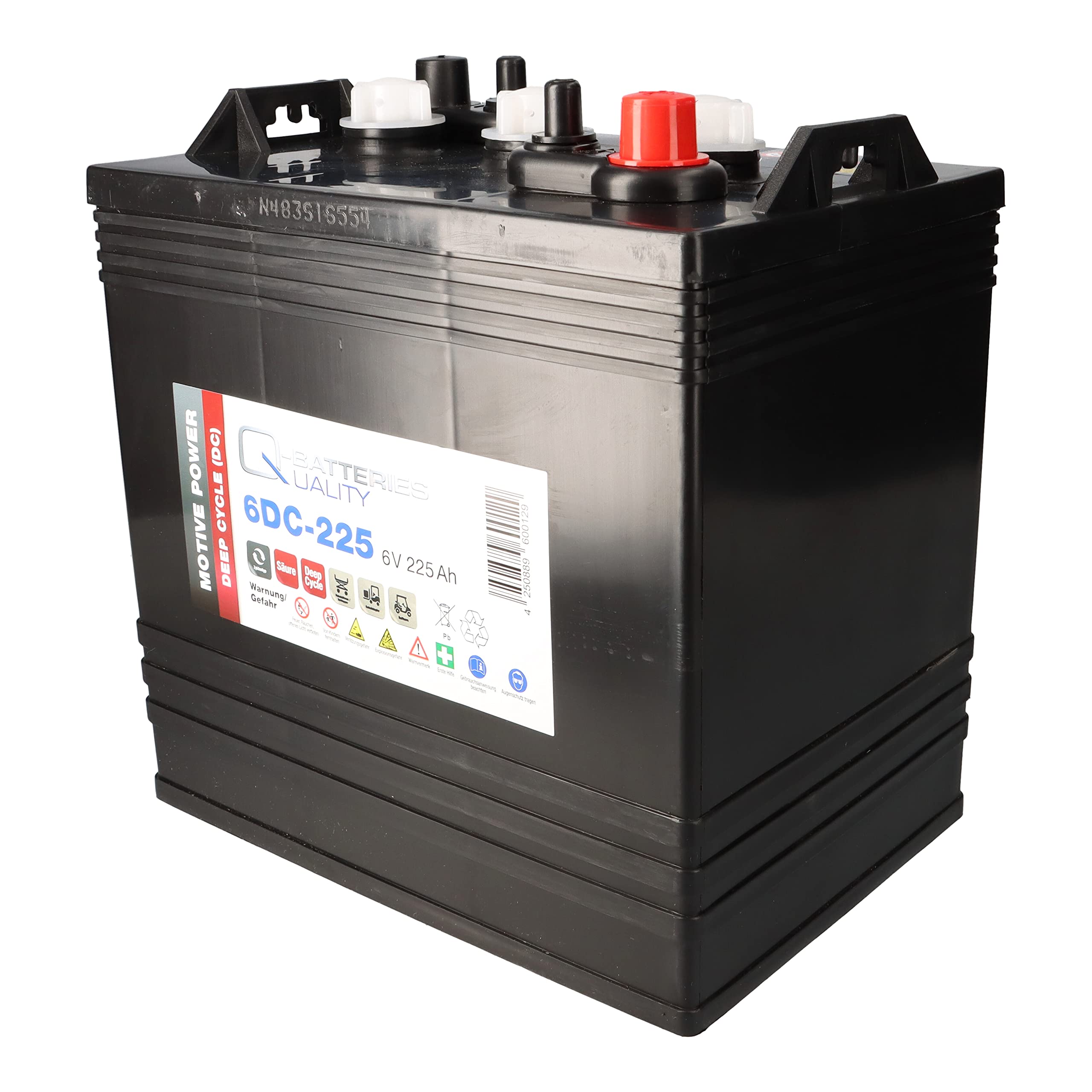 Akkuman.de Akkutechnik vom Fachmann Batteria di alta qualità 6 V 225 Ah Deep Cycle in set da 2 pezzi, alimentazione affidabile per piattaforme di lavoro, macchine per la pulizia e altro ancora