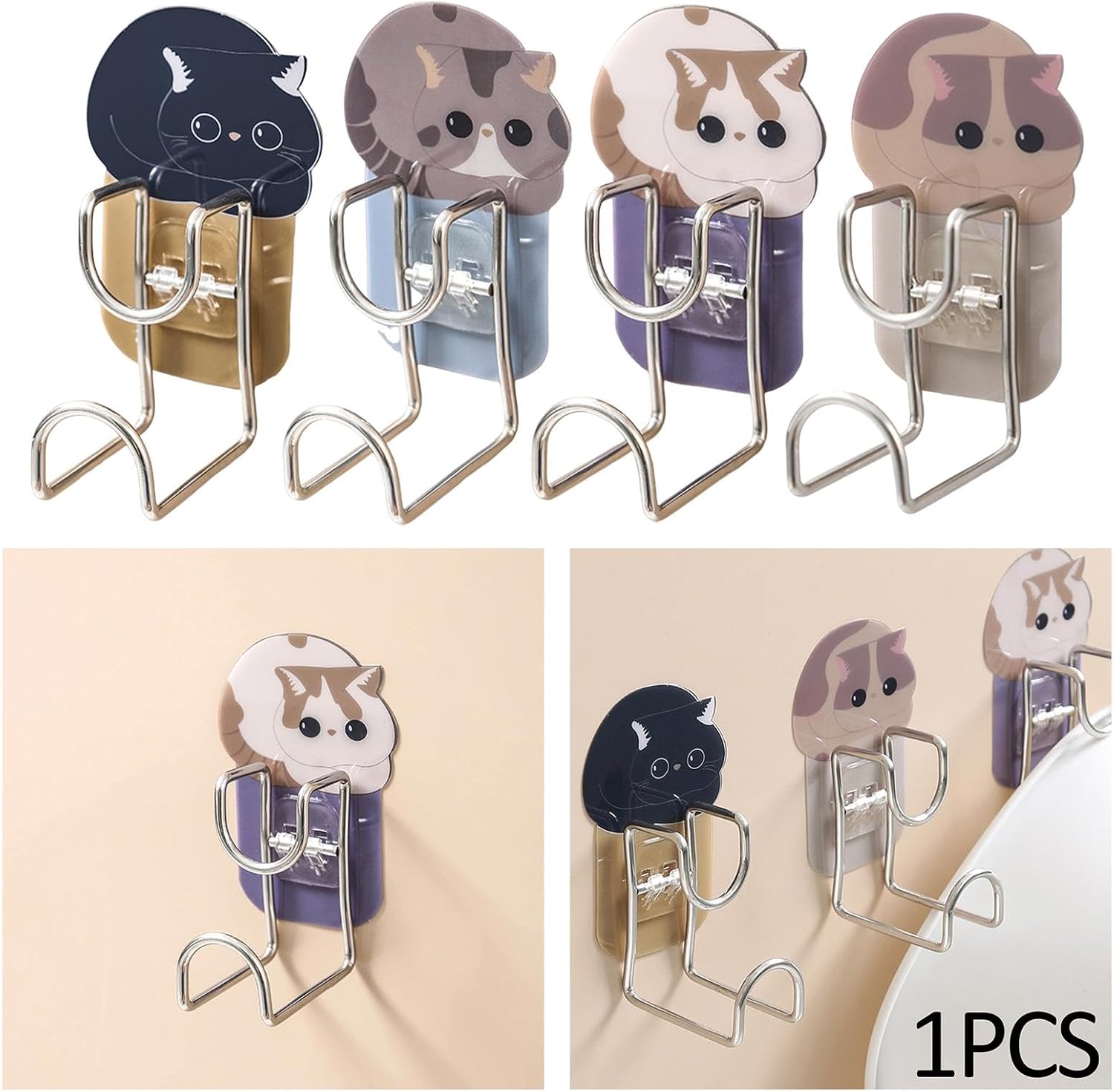 ATORSE™ Bathroom Shower Hooks Waterproof Robe Hook Holder for Entryway Bathroom Door Black|Home & Garden|Household Supplies & Cleaning|Home Organization|Hooks & Hangers