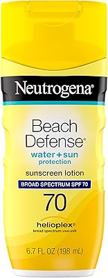 Neutrogena Beach Defense Water-Resistant Face & Body SPF 70 Sunscreen Lotion with Broad Spectrum UVA/UVB Protection, Oil-F...