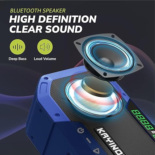Miniatura 7 de Altavoz de ducha Bluetooth portátil impermeable de 2 piezas, manivela de mano, radio de emergencia, altavoz Bluetooth, perfecto para emergencias en