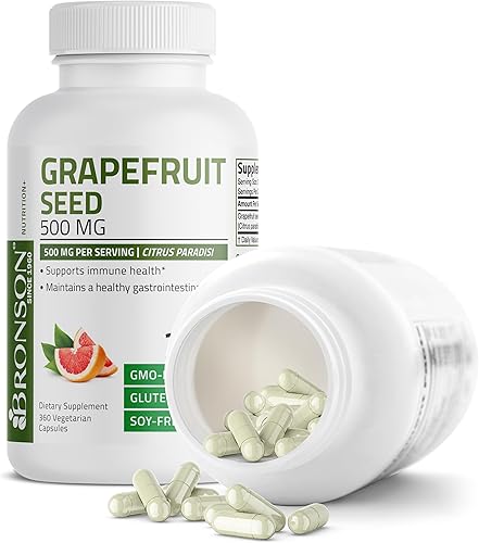 Miniatura 6 de Bronson Extracto de semilla de pomelo de 500 mg por porción Citrus Paradisi apoya la salud inmunológica y ayuda a mantener un tracto