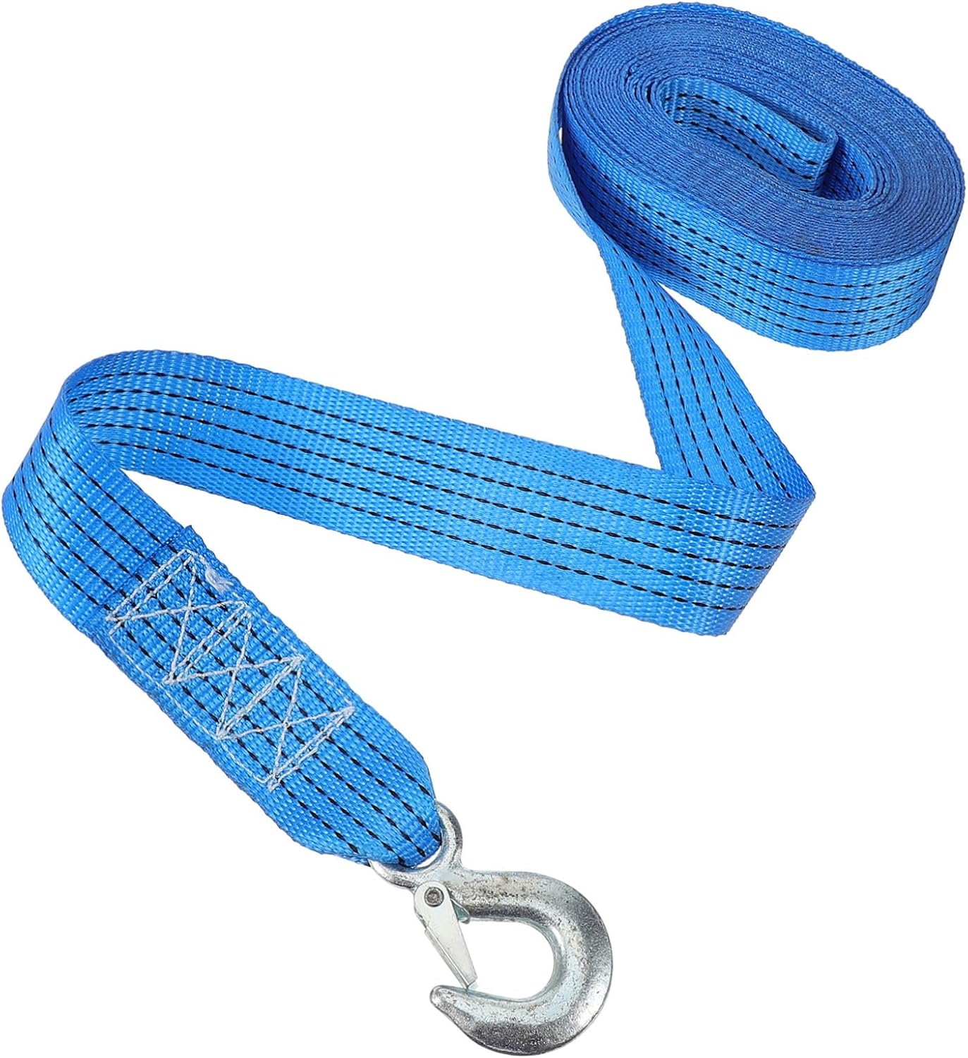 GLEAVI 6m Winch Strap for Boat Trailers Towing Strap Safety Latch Heavy-Duty for Vehicle Recovery and Cargo Securing