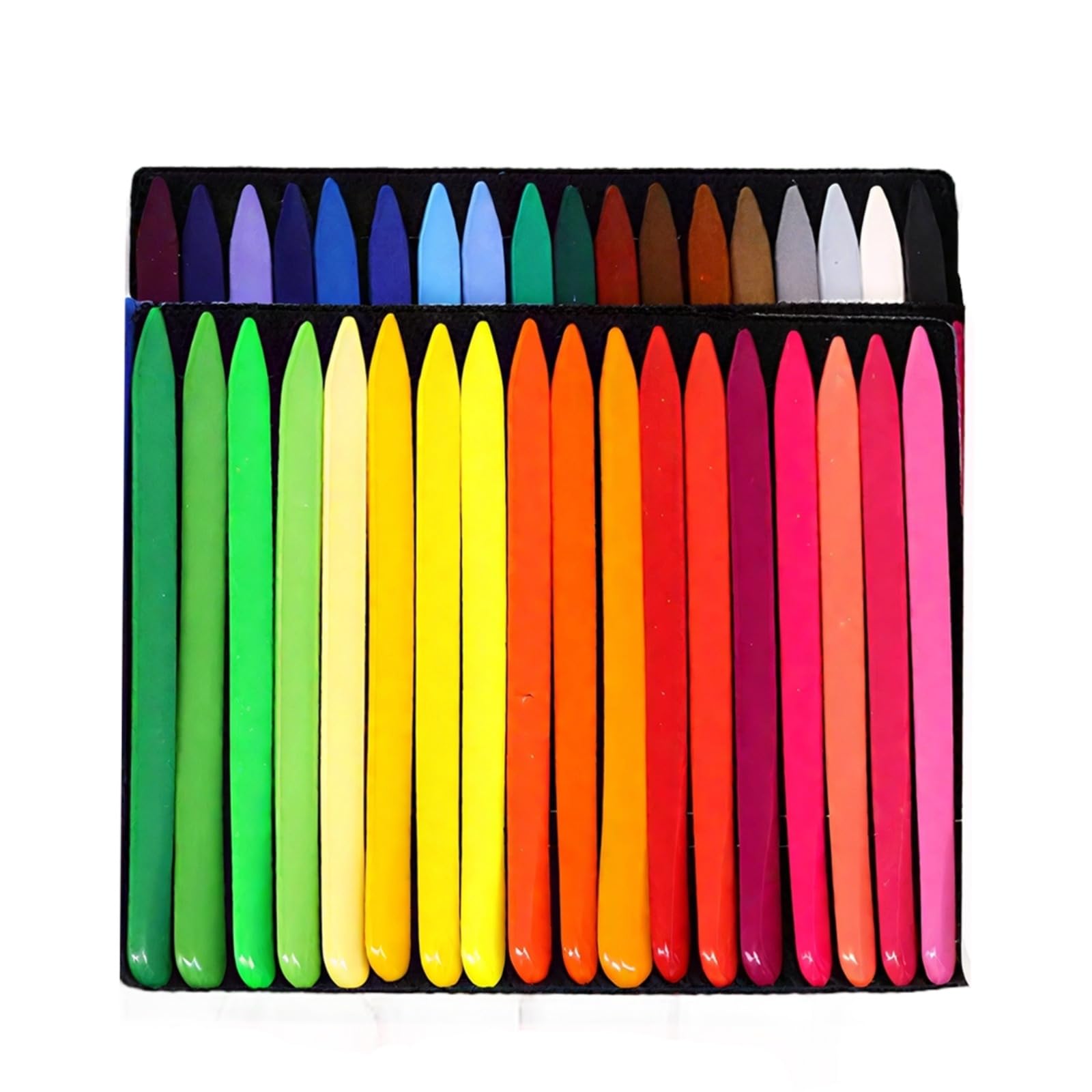 Packool 36 Vibrant Colors Triangular Crayons, Smooth Drawing Art Supplies, Ergonomic Grip, Easy Clean Coloring Tools for Adults, Sketching, and Illustration
