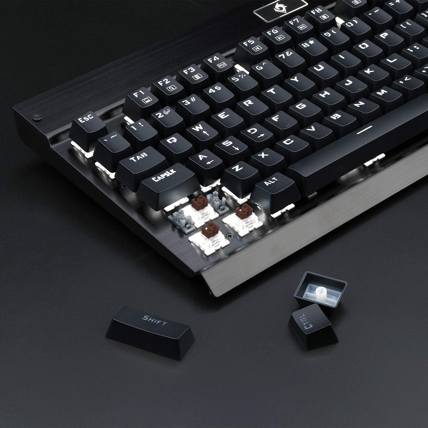 Eagletec KG010 Mechanical Keyboard with keycaps removed