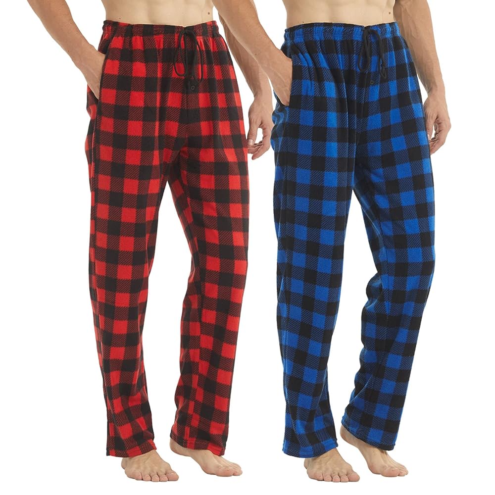 Pants Mens Pyjama Bottoms Woven Lounge Pants Pack Mens Pajama