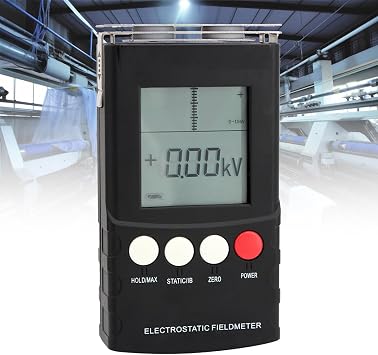 Handheld Electrostatic Tester, Electrostatic Field Meter, Measuring Range 0-22KV, Test Distance 25mm, 0 220V Ion Balance Tester, for Textile Fiber Paper