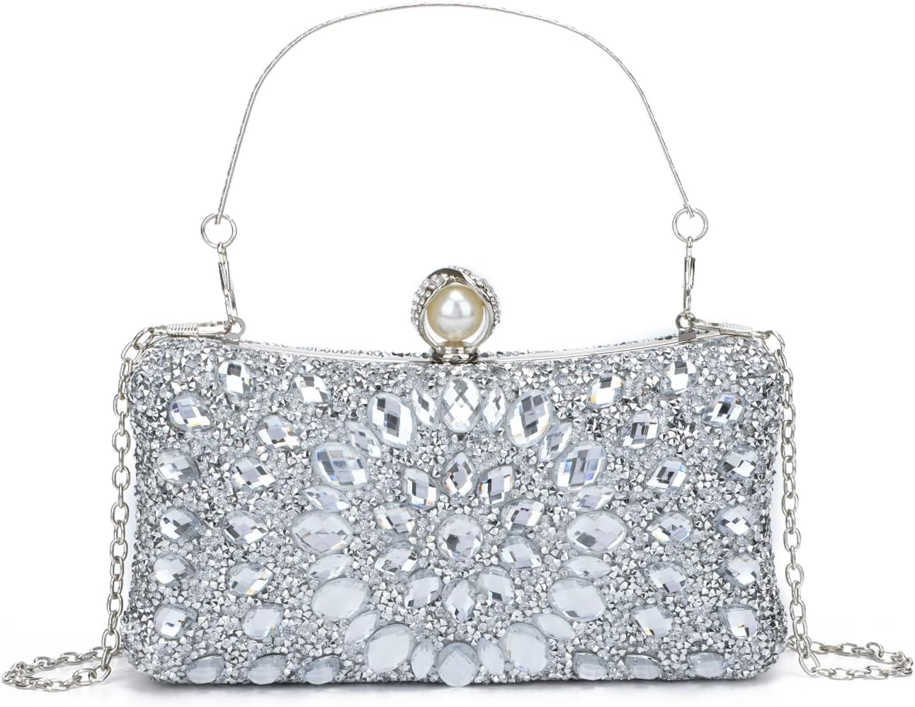 Lanpet Women Clutches Multicolor Crystal Rhinestone Evening Handbag Chain Strap Shoulder Bag | Crystal, Rhinestone, Evening, Chain Strap