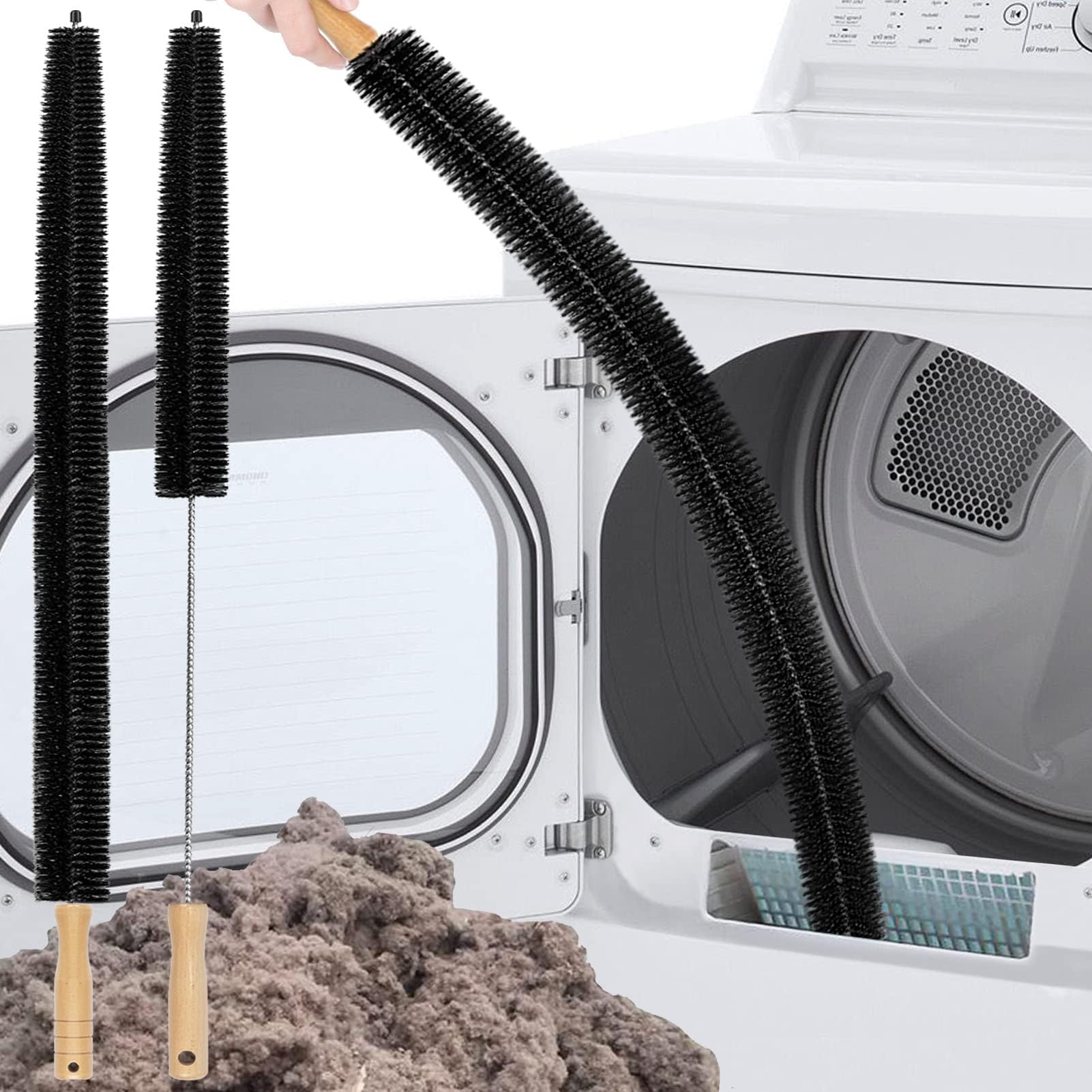 Amazon.com: Bristle (2 Pack) 31 Inch Cleaning Brush for Dryer Lint and ...