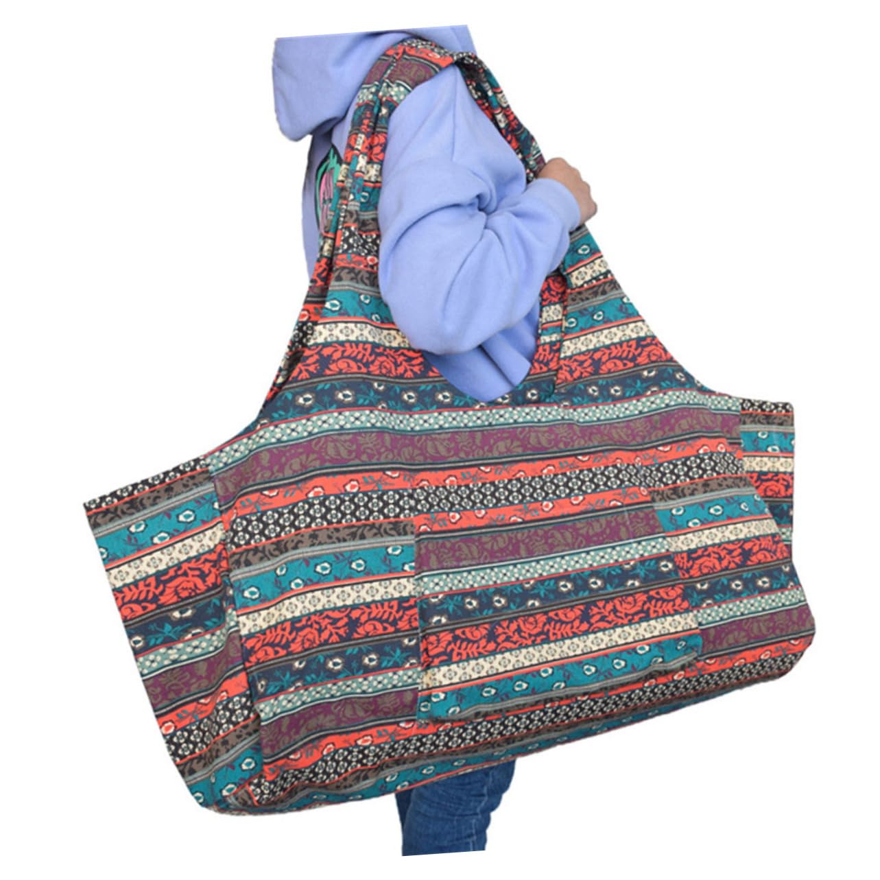 Gatuida Bedruckte Yogamattentasche Canvas Mit Kordelzug Ethno Stil Sporttasche Für Fitness Reisen Und Yoga