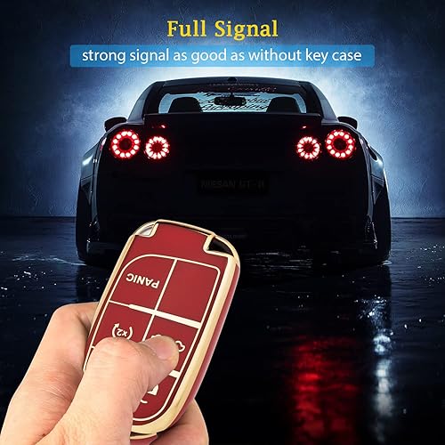 Miniatura 6 de Funda para llavero Jeep con llavero, funda de TPU suave protección completa adecuada para Jeep Grand Cherokee Renegade Compass Durango Charger Dodge