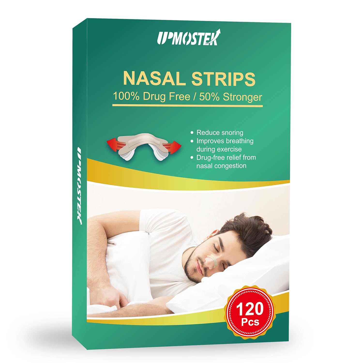 Nasal Strips for Snoring 120 Count Extra Strength Nose Strips for Breathing Sleep Snore Strips for Men Women