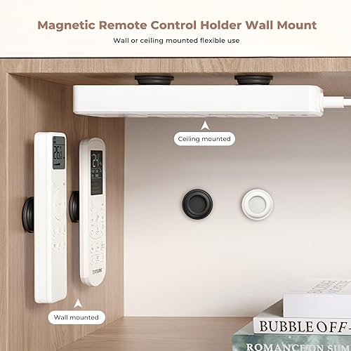 Miniatura 2 de 4 soportes magnéticos para control remoto, soporte de pared autoadhesivo de silicona para control remoto, organizador de almacenamiento para aire