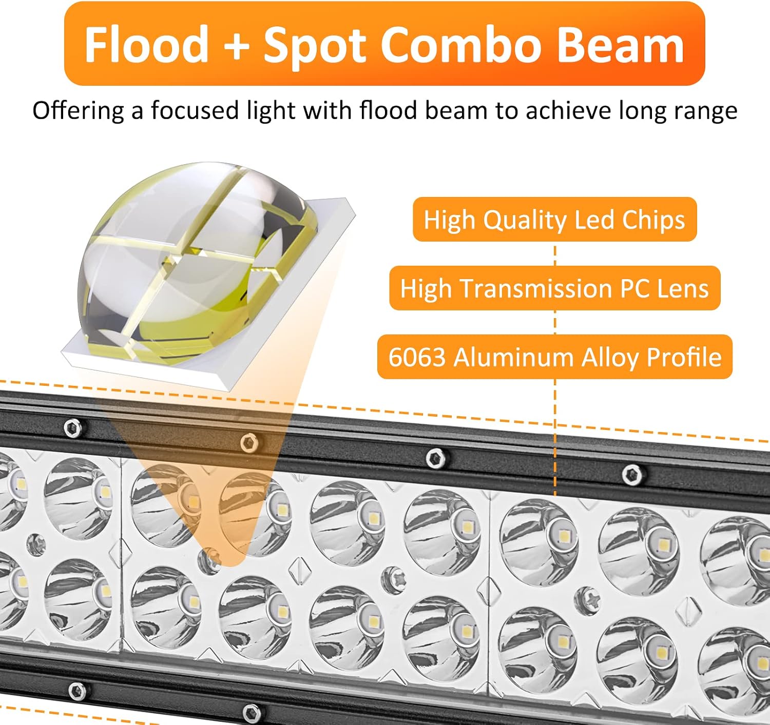 WeiSen 32" 180W Roof LED Straight Light Bar Kit with Plug & Play Wiring Harness and Mount Brackets Compatible with Polaris RZR PRO R 4 2022-2025