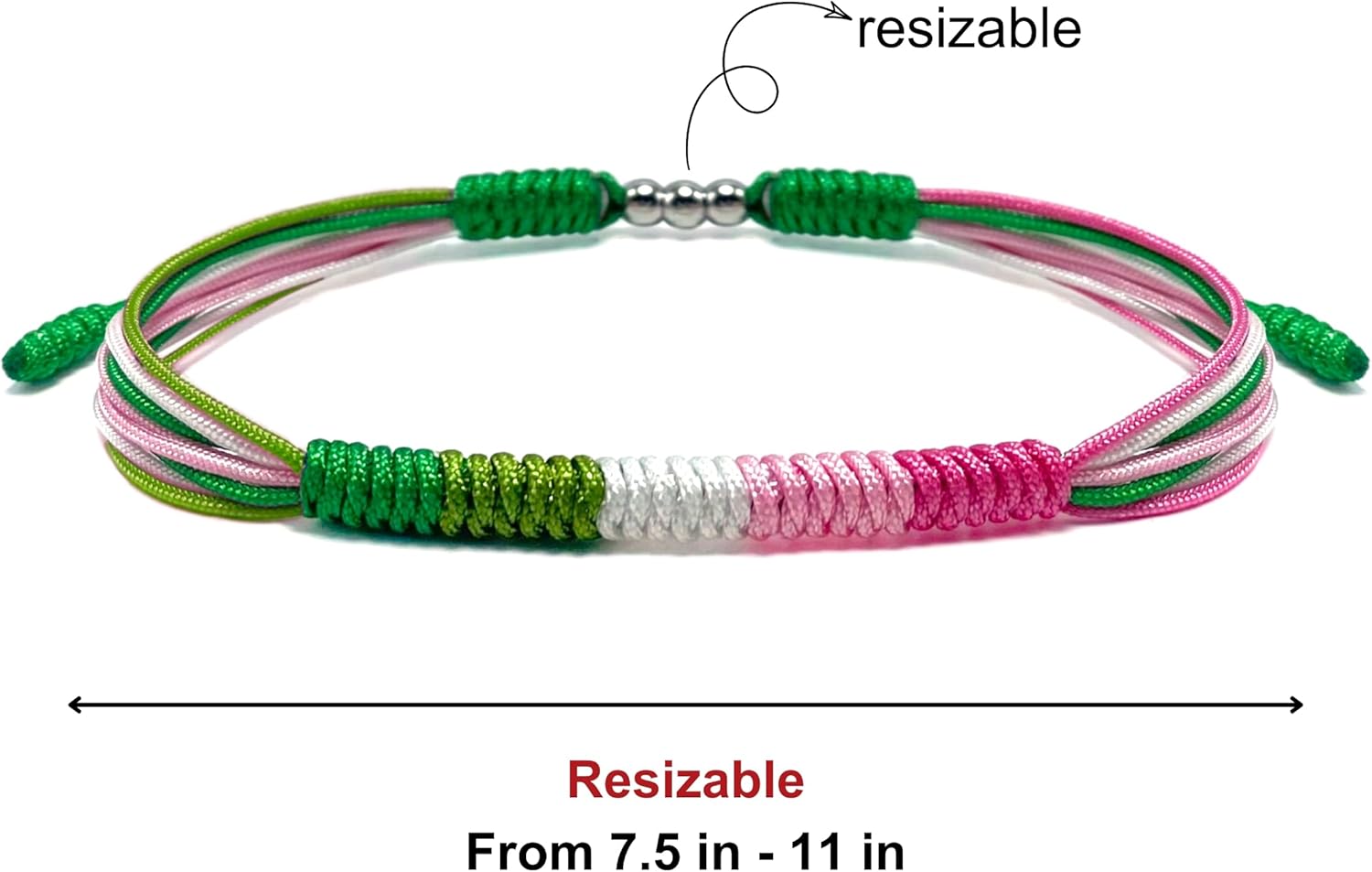 LAMIBEE LGBTQIA Pride, Bisexual, Pansexuality, Asexual, Lesbian, MLM Progress Flag Code Bracelet, Boho Style Rope Women Men Thread for Him Her, Pride Month - Image 8