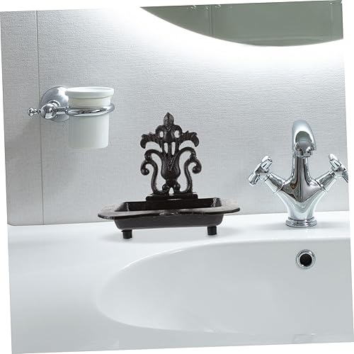 Miniatura 7 de Soporte de jabón de uso diario Estuche de jabón de metal para tienda departamental Soporte de jabón antiguo Soporte automático Esponja de estilo