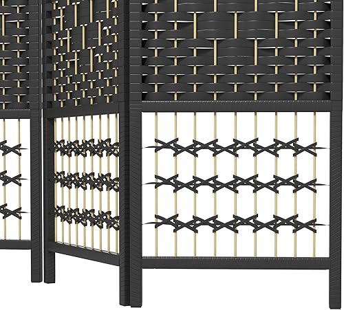 Miniatura 9 de HOMCOM Divisor de habitación de 6 paneles, pantalla de privacidad plegable, separador de habitación de 5.6 pies, divisor de pared de división