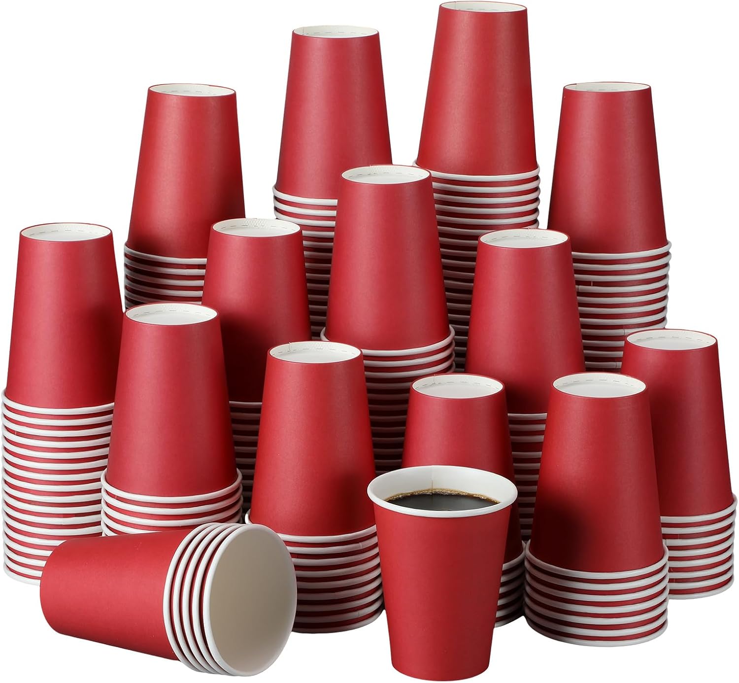 Uiifan 240 Pcs Christmas Paper Coffee Cups 12 oz Paper Cups