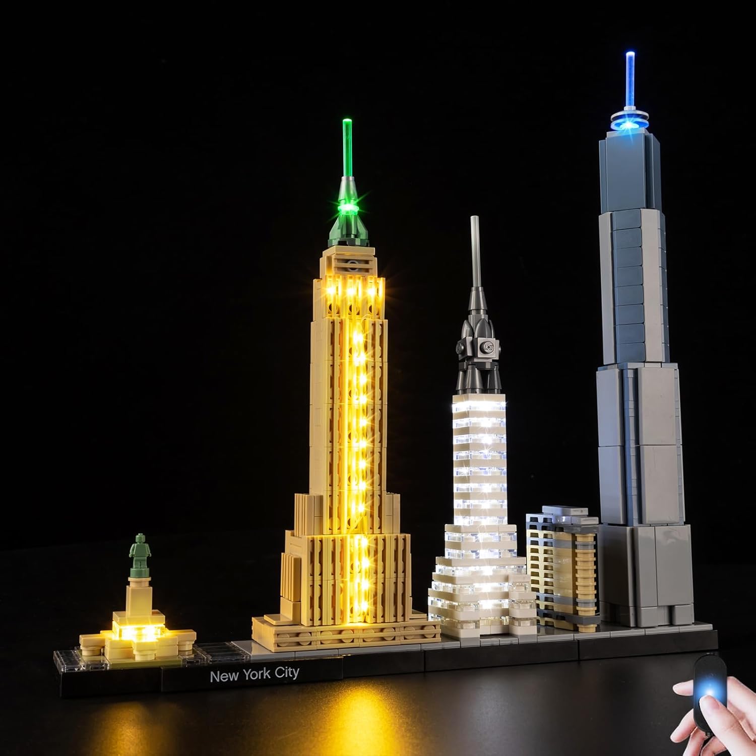 Kyglaring LED Light Kit Compatible with Lego Architecture New York City 21028 Building Set - Upgraded Touch Control & Dimming (Lights Only, Model Not Included)