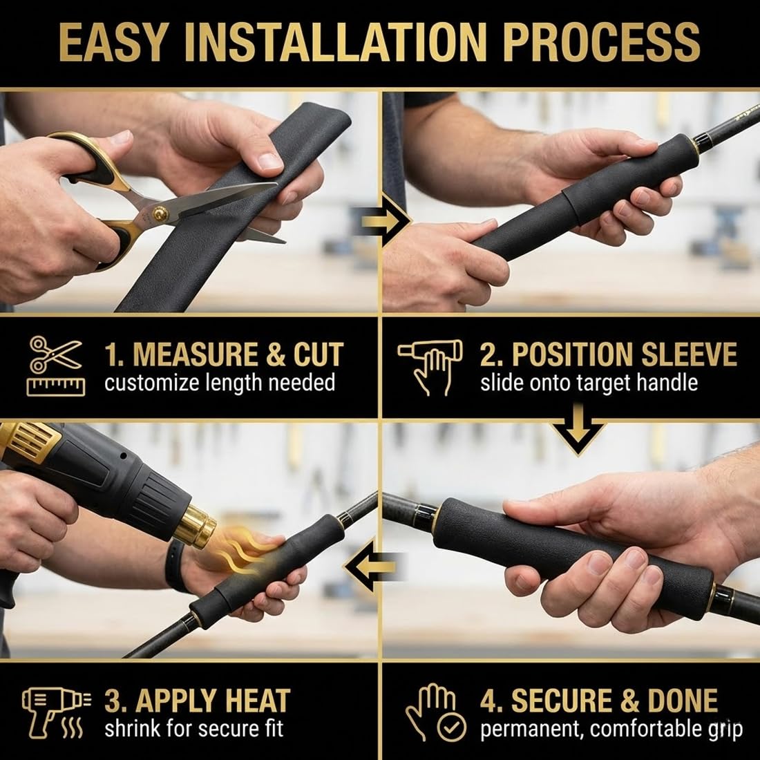Tubo Termorretráctil 35mm Diámetro 1 Metro Heat Shrink Tubing Negro
