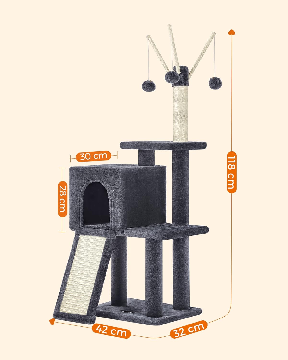 Overall cat tree dimensions