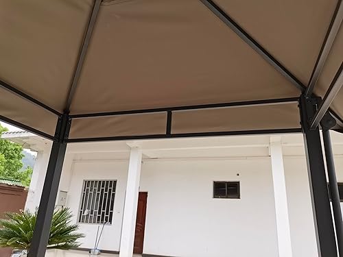 Miniatura 7 de Gazebo de parrilla de 8 x 5 pies, carpa de parrilla para parrilla al aire libre, kiosco de barbacoa de doble nivel con marco de acero, dos estantes,