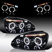 Vista 1 de Autozensation Compatible con Volkswagen Golf MK5 / Rabbit 2006-2008, Volkswagen Jetta 2006-2010, conjunto de faros delanteros izquierdo + derecho
