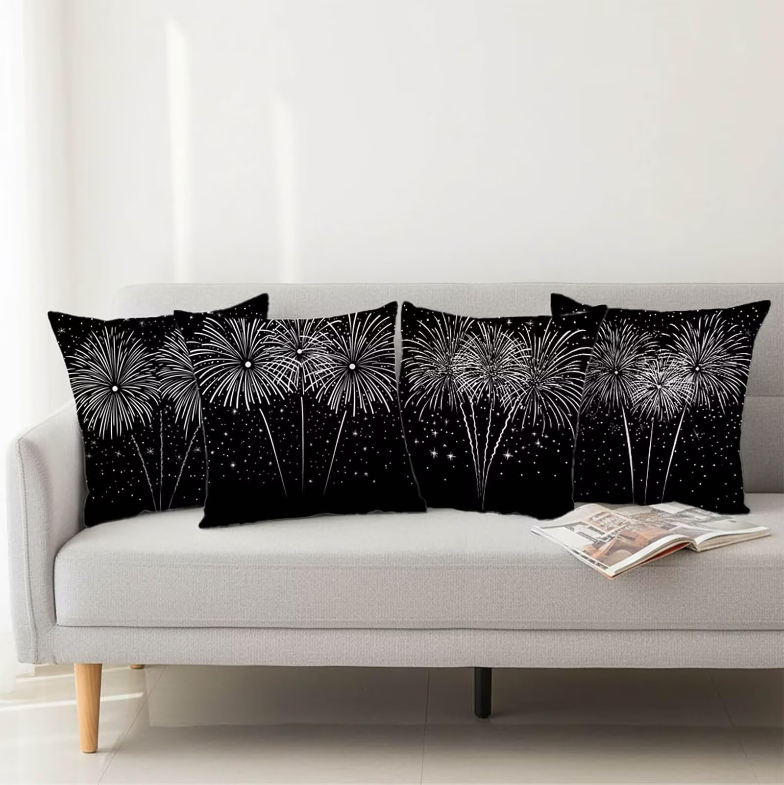 Kissenbezug 65 x 65 Outdoor Kissenbezug 65 x 65cm Doppelseitiger Druck Einfachheit Deko Sofakissen Bezug Sternenhimmel Kopfkissen Bezug für Frühling Sofa Bett Deko, Geschenke für Frauen (Samt) BZ17655