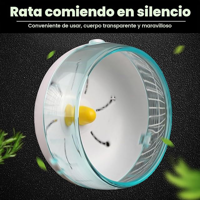 Foto 5 de 6 de 1 Pieza de Rueda de Hámster, Juguete de Rueda Giratoria Silenciosa, Adecuada para Animales Pequeños, Hámsters