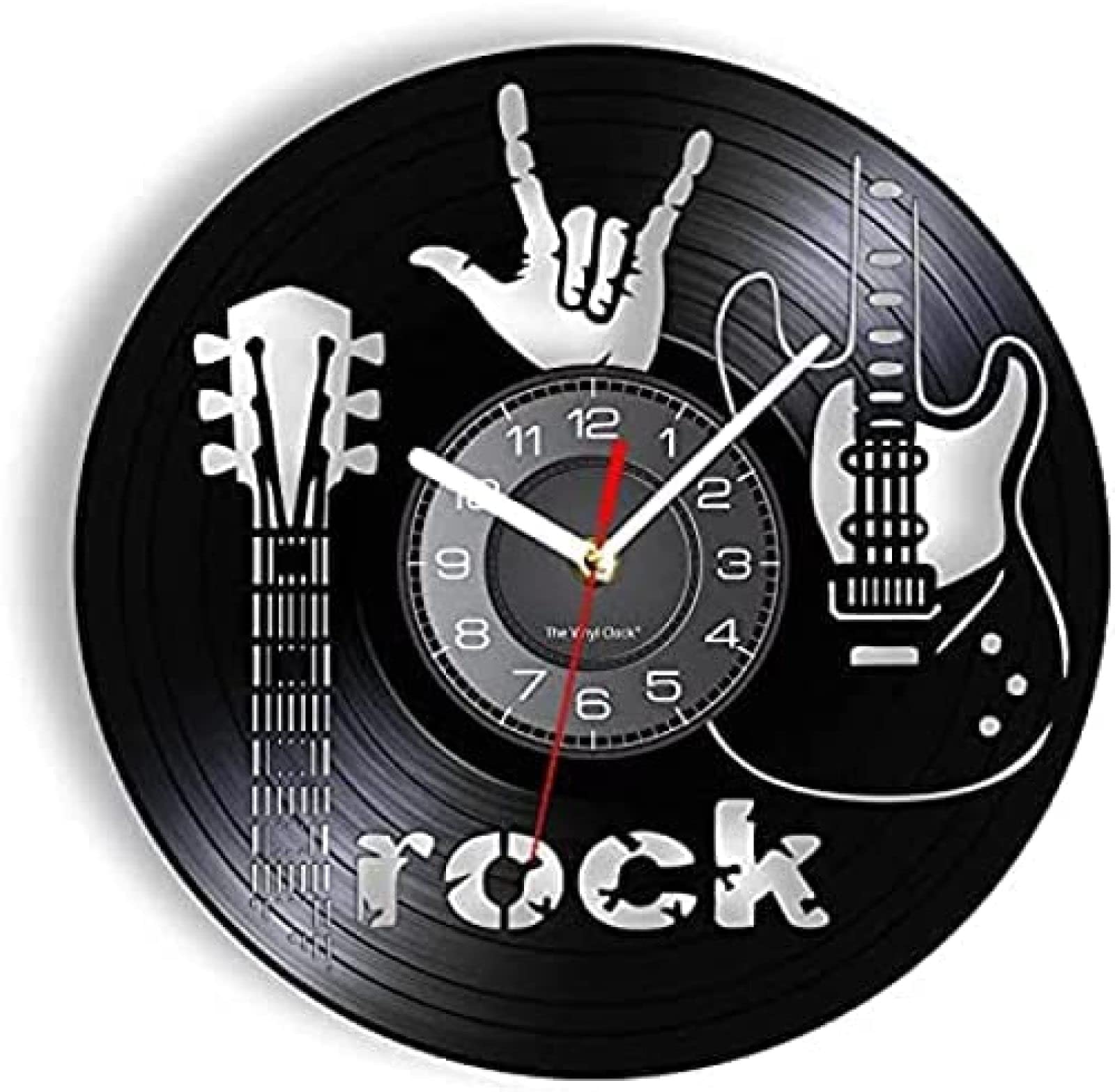 Horloge vinyle rock n roll originale de 12 pouces, une idée de cadeau pour un musicien ou un DJ