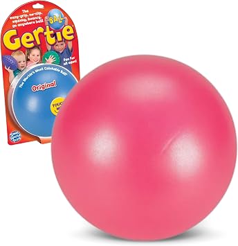 Small World Toys Gertie Handball, 9" Inflatable Sensory Balls, Soft Huggable Squishy Bouncy Ball for Kids Ages 3+, Toddler Ball for Sensory Development Pink