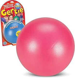 Small World Toys Gertie Handball, 9" Inflatable Sensory Balls, Soft Huggable Squishy Bouncy Ball for Kids Ages 3+, Toddler Ball for Sensory Development (Pink)