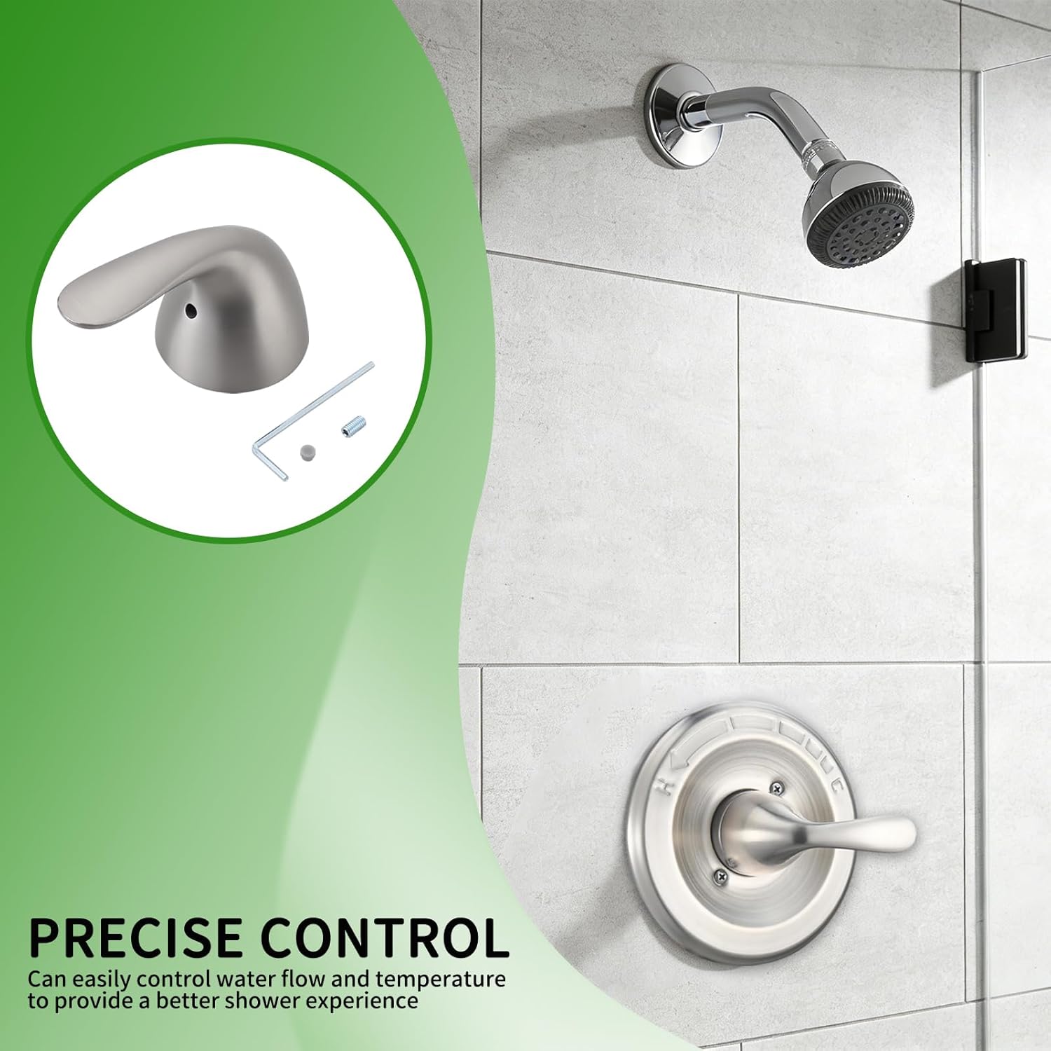 Shower Handle Replacement for Delta RP48717 Lever Handle Kit, Fit for Delta 13/14& 1300/1400 Series Tub Faucet, Single Handle Tub and Shower Faucet Handle,Brushed Nickel
