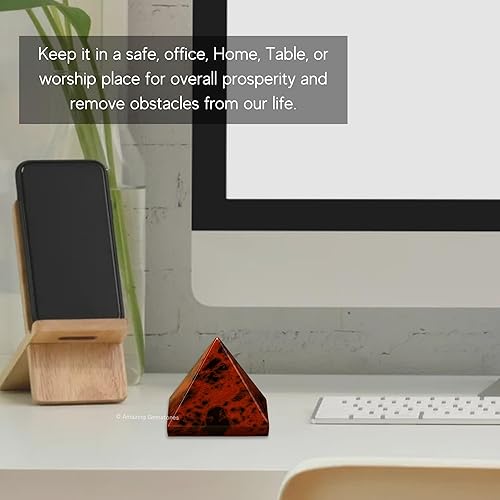 Miniatura 439 de Amazing Gemstone Piedras curativas de cristal de pirámide de labradorita, gran figura piramidal de 1 pulgada de pirámide de piedra natural