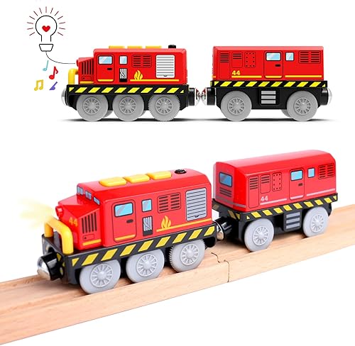 Miniatura 3 de Brio - Tren de juguete motorizado para pista de tren de madera, funciona con pilas, con conexión magnética, compatible con Thomas, accesorios Brio,